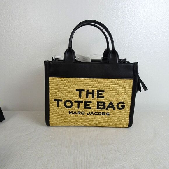 Marc Jacobs The Small Tote Woven Straw Leather Women's Bag Crossbody NWT $495 - Picture 5 of 16